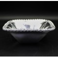 1176 - SQUARE BEADED CHIP AND DIP W/SQ BEADED BOWL
